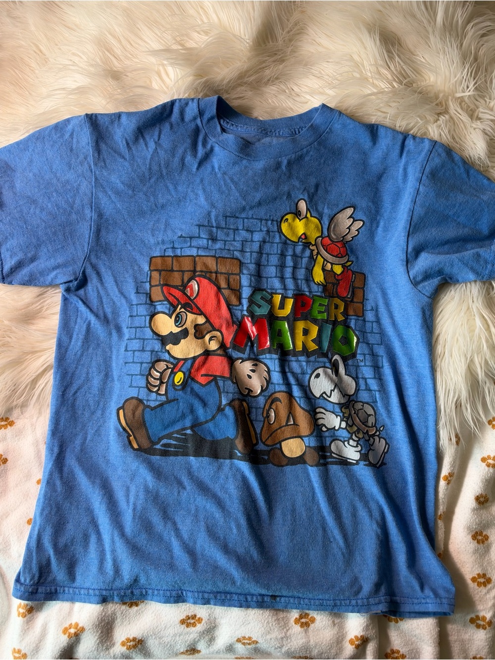 Nintendo Blue Super Mario Character Graphic Tee - Kids